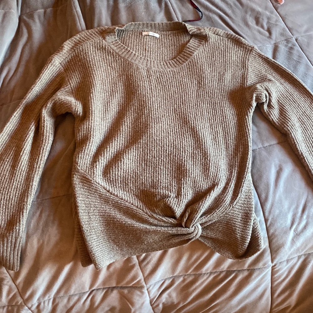purple sweater